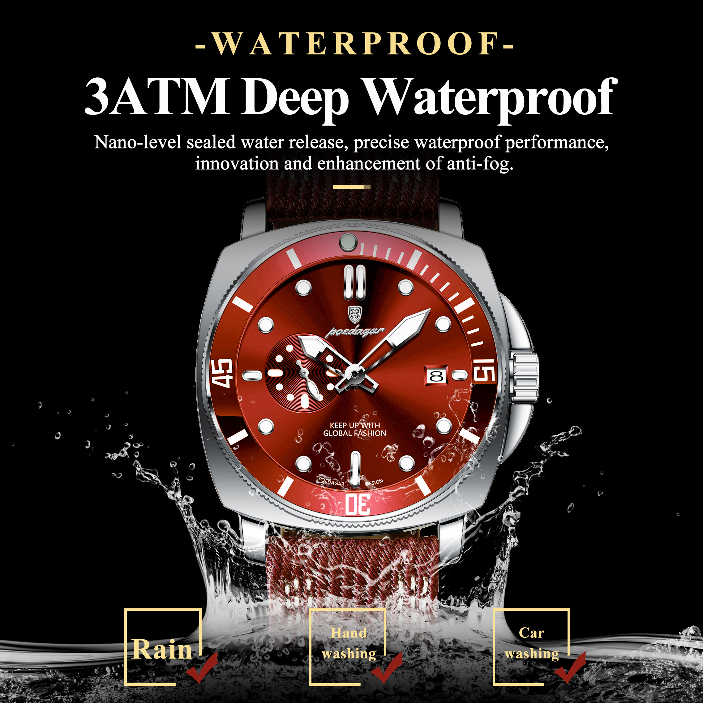 POEDAGAR Luxury Fashion Man Wa - Smartwatch Guess reseña y precio